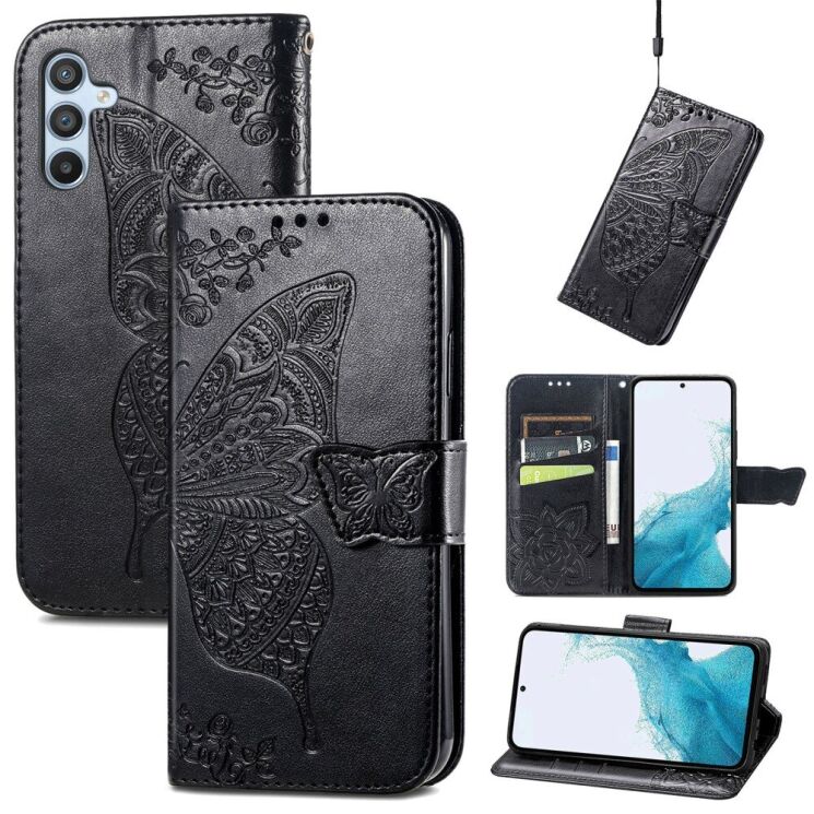 Чехол-книжка UniCase Butterfly Pattern для Samsung Galaxy A56 (A566) - Black: фото 4 из 9
