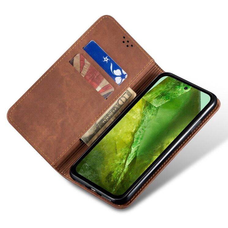 Чехол-книжка UniCase Jeans Wallet для Google Pixel 8A - Coffee: фото 3 из 6