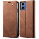 Чехол-книжка UniCase Jeans Wallet для Motorola Moto G35 - Coffee (367916C). Фото 1 из 6