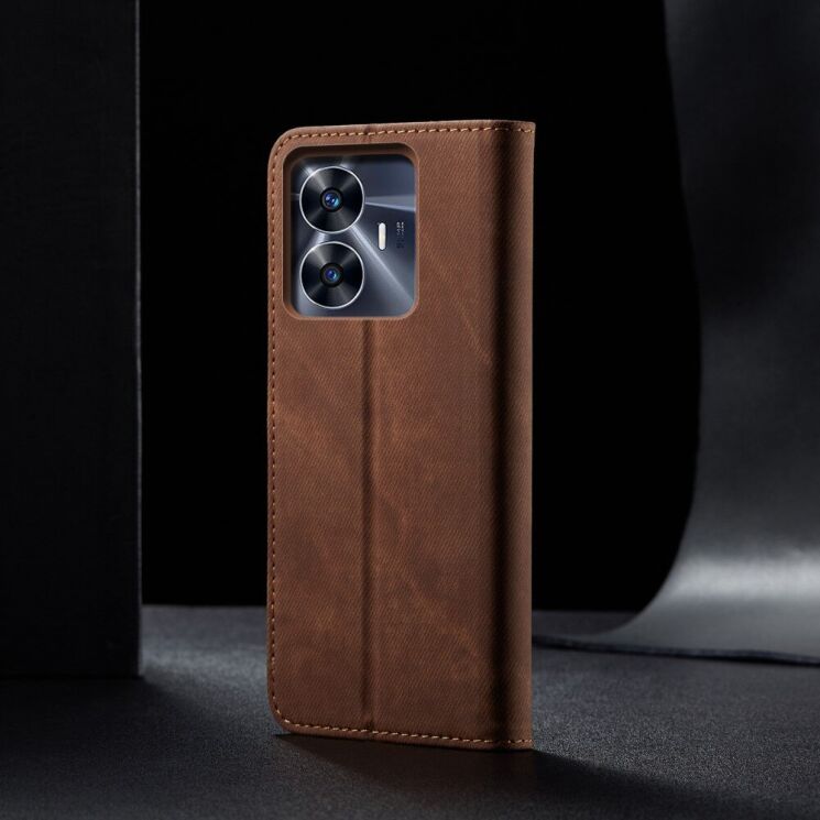 Чохол-книжка UniCase Jeans Wallet для Realme C55 - Brown: фото 6 з 8