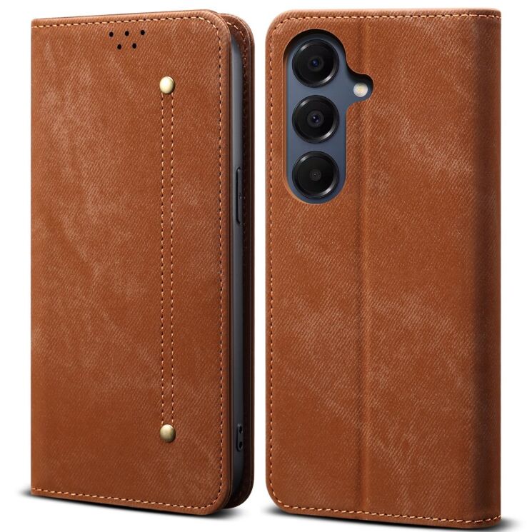 Чехол-книжка UniCase Jeans Wallet для Samsung Galaxy S25 FE (S731) - Coffee: фото 1 из 7