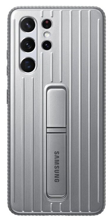 Чехол Protective Standing Cover для Samsung Galaxy S21 Ultra (G998) EF-RG998CJEGRU - Light Gray: фото 1 из 2