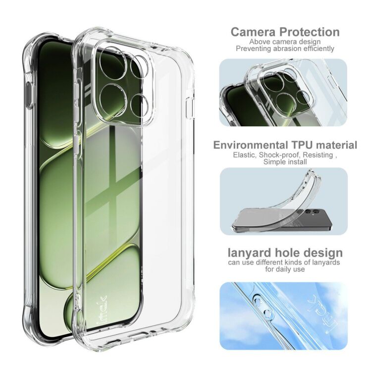 Чехол с усиленными углами IMAK Airbag MAX Case для OnePlus Nord 6 - Transparent (411905T) Чехол с усиленными углами IMAK Airbag MAX Case для OnePlus Nord 6 - Transparent: фото 7 из 11