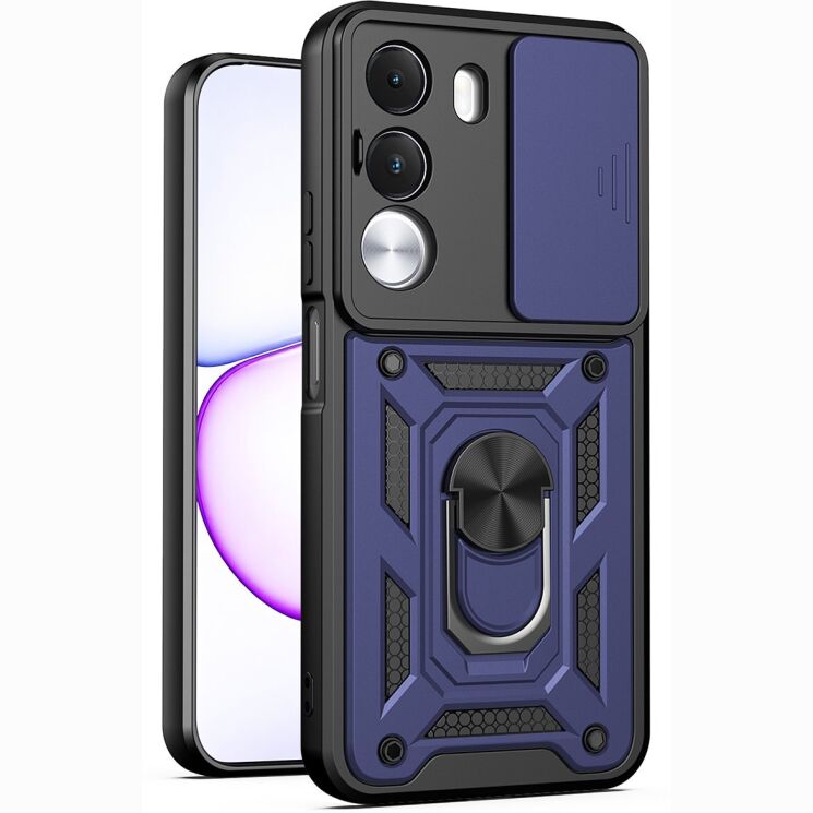 Чохол із захистом камери Deexe Armor Shield для Realme C100i - Blue: фото 1 з 9