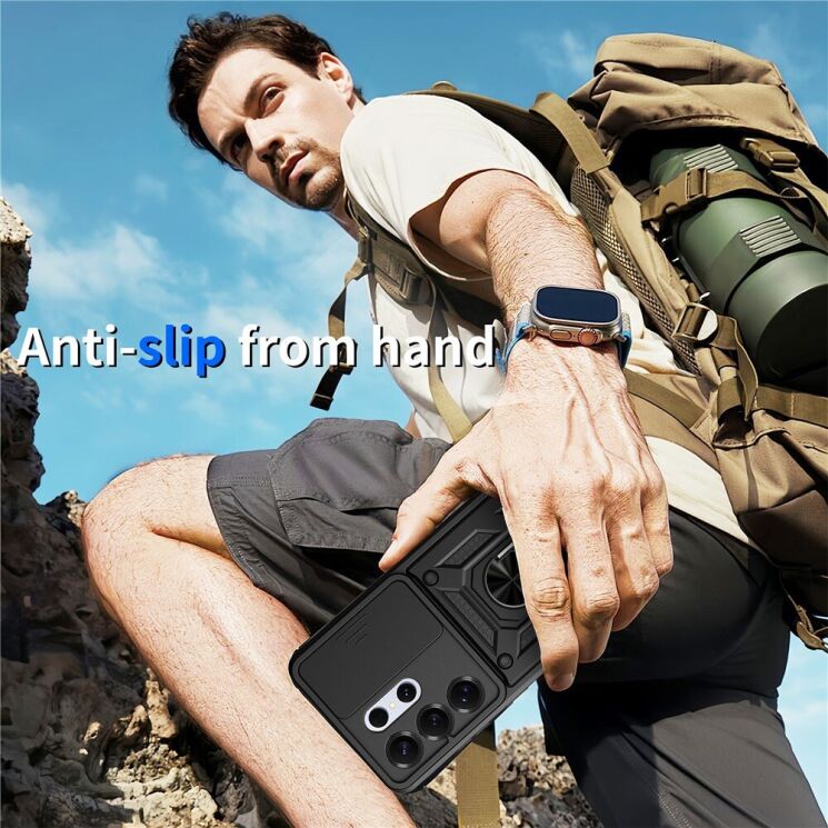 Чехол с защитой камеры Deexe Armor Shield для Samsung Galaxy S26 Ultra - Silver: фото 6 из 8