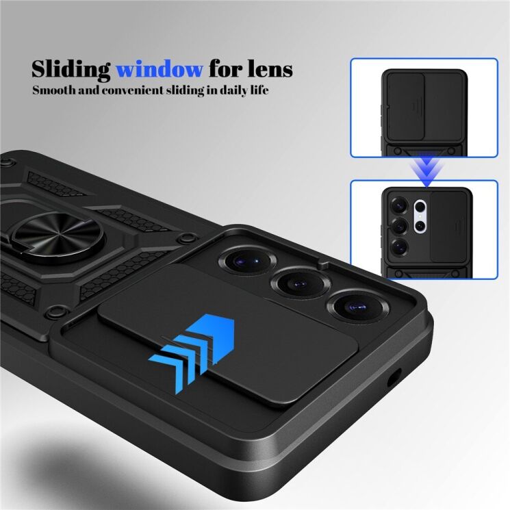 Чехол с защитой камеры Deexe Armor Shield для Samsung Galaxy S26 Ultra - Silver: фото 5 из 8