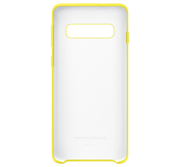 Чехол Silicone Cover для Samsung Galaxy S10 (G973) EF-PG973TYEGRU - Yellow: фото 4 из 5