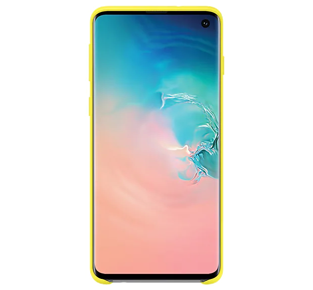Чехол Silicone Cover для Samsung Galaxy S10 (G973) EF-PG973TYEGRU - Yellow: фото 2 из 5