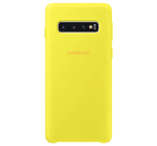 Чехол Silicone Cover для Samsung Galaxy S10 (G973) EF-PG973TYEGRU - Yellow: фото 1 из 5