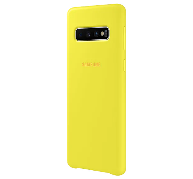 Чехол Silicone Cover для Samsung Galaxy S10 (G973) EF-PG973TYEGRU - Yellow: фото 3 из 5