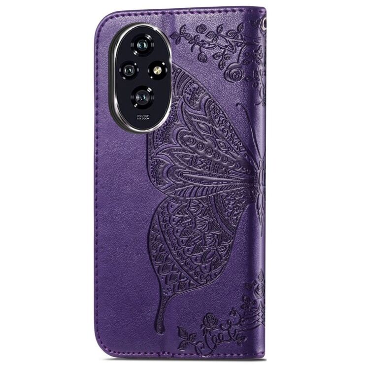 Чехол UniCase Butterfly Pattern для Honor 200 Pro - Dark Purple: фото 5 из 7