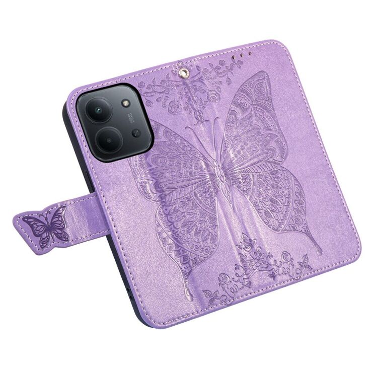 Чехол-книжка с рисунком UniCase Butterfly Pattern для Xiaomi Redmi 15C / Poco C85 - Light Purple: фото 4 из 9