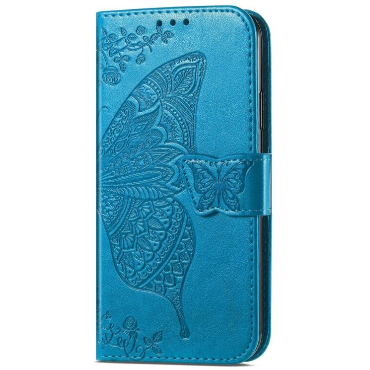 Чехол UniCase Butterfly Pattern для Xiaomi Redmi Note 14 Pro Plus - Blue: фото 4 из 9
