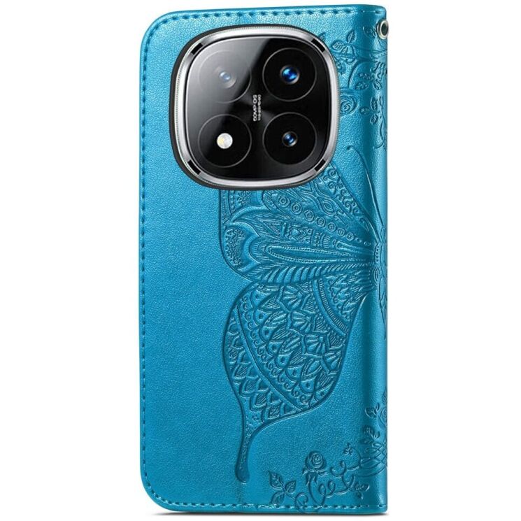 Чехол UniCase Butterfly Pattern для Xiaomi Redmi Note 14 Pro Plus - Blue: фото 5 из 9