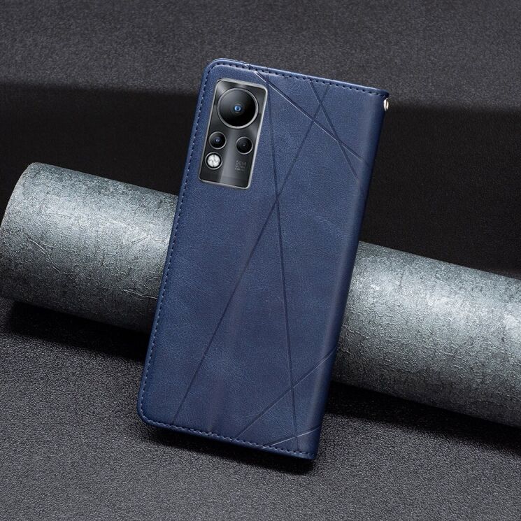 Чохол-книжка з кишеньками UniCase Geometric Pattern для Infinix Note 11 (X663B) / Note 12 (X663) - Blue: фото 4 з 7