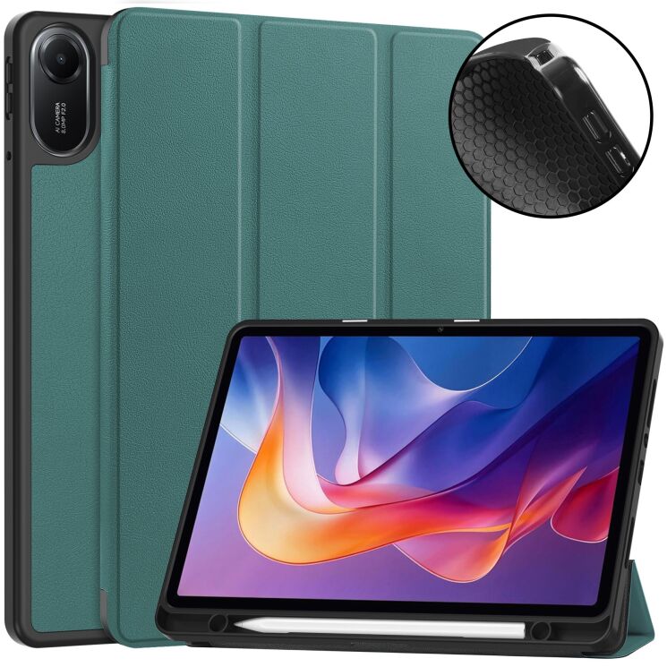 Чохол UniCase Soft UltraSlim для Xiaomi Redmi Pad 2 - Blackish Green: фото 4 з 12