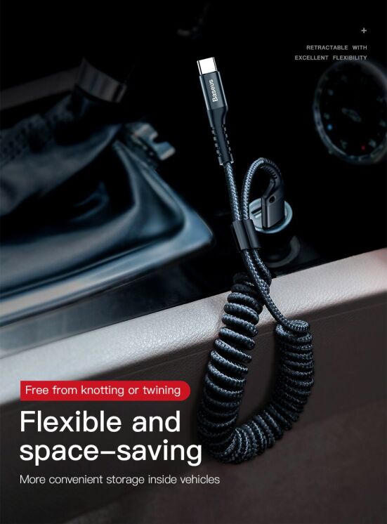 Дата-кабель BASEUS 2A Fish-eye Spring Charge Data - Black (895211B) Дата-кабель BASEUS 2A Fish-eye Spring Charge Data - Black: фото 11 з 17