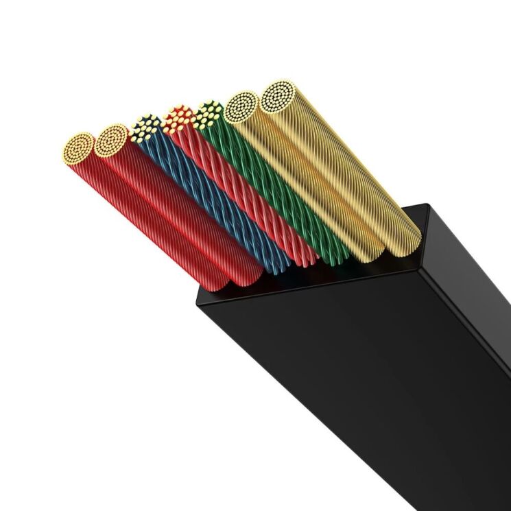 Кабель Baseus Bright Mirror 2 Series 3-in-1 Type-C to MicroUSB+Lightning+Type-C (100W, 1.1m) CAMJ010201 - Black: фото 5 з 30