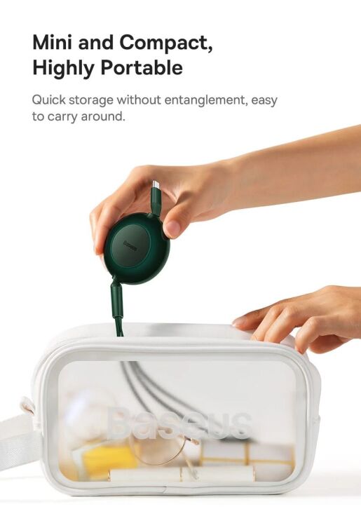 Кабель Baseus Bright Mirror 2 Series 3-in-1 Type-C to MicroUSB+Lightning+Type-C (100W, 1.1m) CAMJ010201 - Black: фото 26 з 30