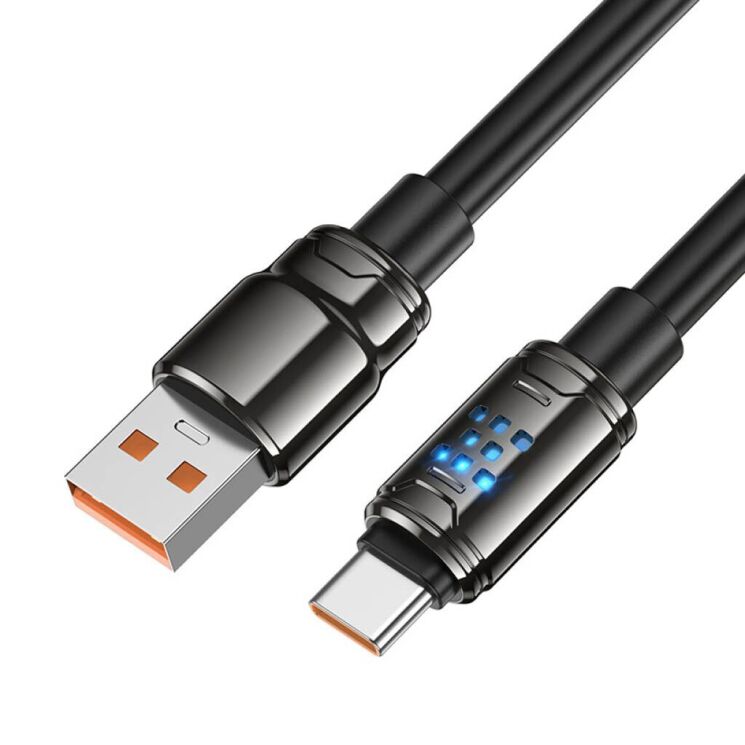 Кабель Hoco U143 USB to Type-C (5A, 1.2m) - Black: фото 3 из 9