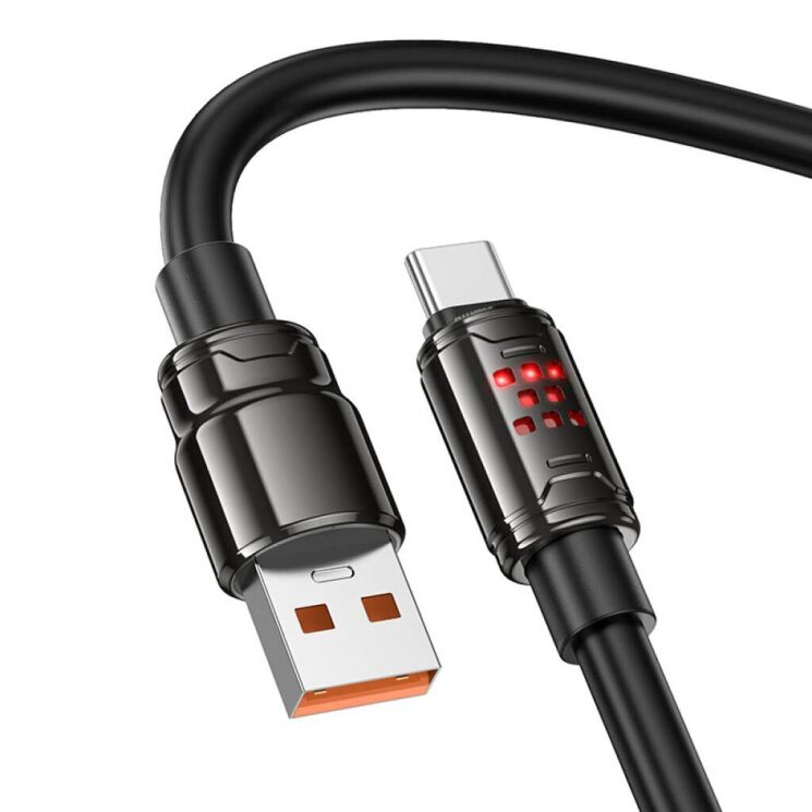 Кабель Hoco U143 USB to Type-C (5A, 1.2m) - Black: фото 2 из 9