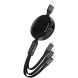 Кабель Hoco X78 3 in 1 USB to Lightning + MicroUSB + Type-C (2A, 1m) - Black (896406B). Фото 2 з 5