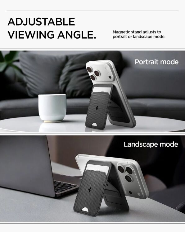 Кардхолдер Spigen Slim Fold (Mag Fit) | S314-1 (AFA10405) - Black: фото 12 из 16