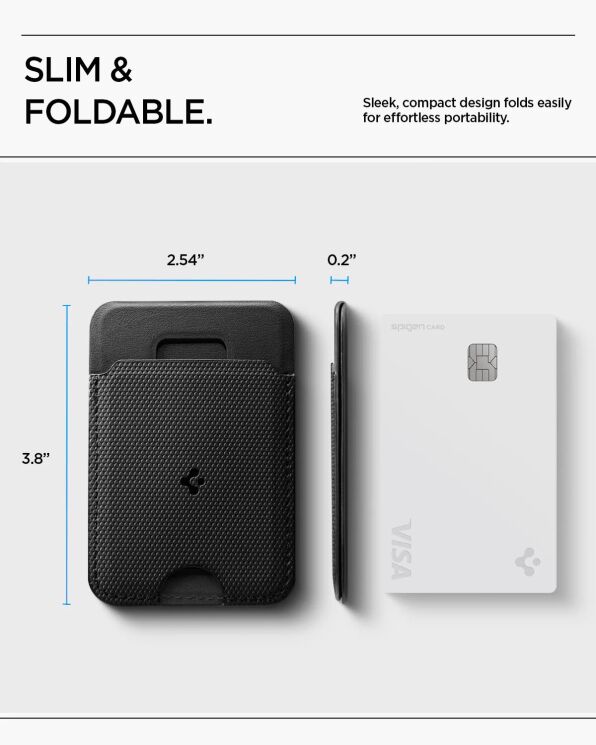 Кардхолдер Spigen Slim Fold (Mag Fit) | S314-1 (AFA10405) - Black: фото 15 из 16