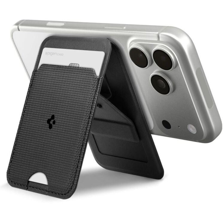 Кардхолдер Spigen Slim Fold (Mag Fit) | S314-1 (AFA10405) - Black: фото 2 из 16