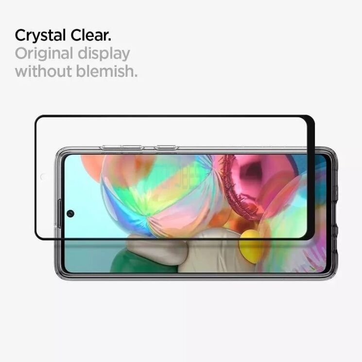 Комплект защитных стекол Spigen (SGP) GLAS.tR SLIM Black для Samsung Galaxy A51 (А515) + ГЕЛЬ - Black: фото 3 из 3
