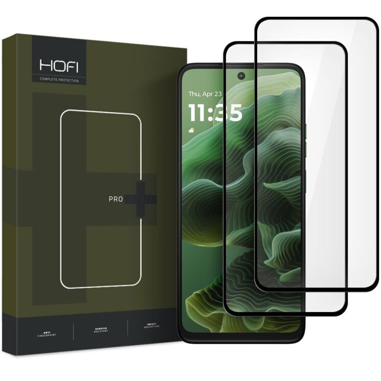 Комплект захисних стекол (2шт) HOFI Glass Pro+ (FP) для Motorola Moto G35 - Black: фото 1 з 4