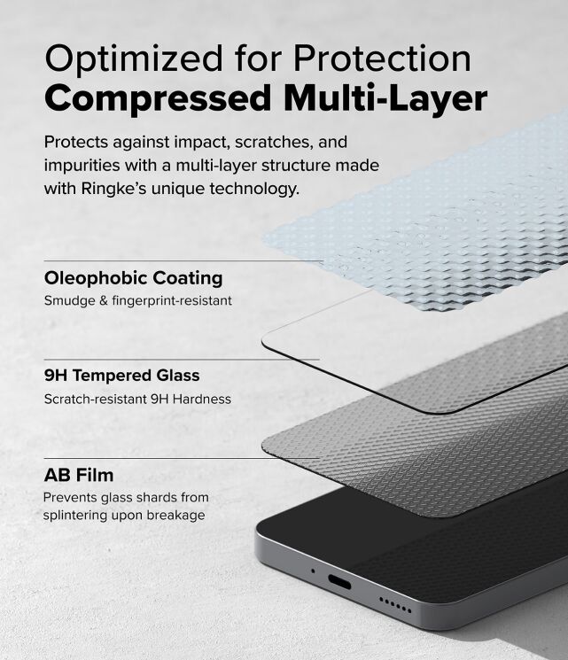 Комплект защитных стекол (2шт) Ringke Easy Slide Tempered Glass для Nothing Phone (3a) / (3a) Pro (8800293853695): фото 8 из 14