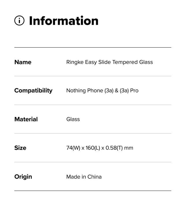 Комплект защитных стекол (2шт) Ringke Easy Slide Tempered Glass для Nothing Phone (3a) / (3a) Pro (8800293853695): фото 14 из 14