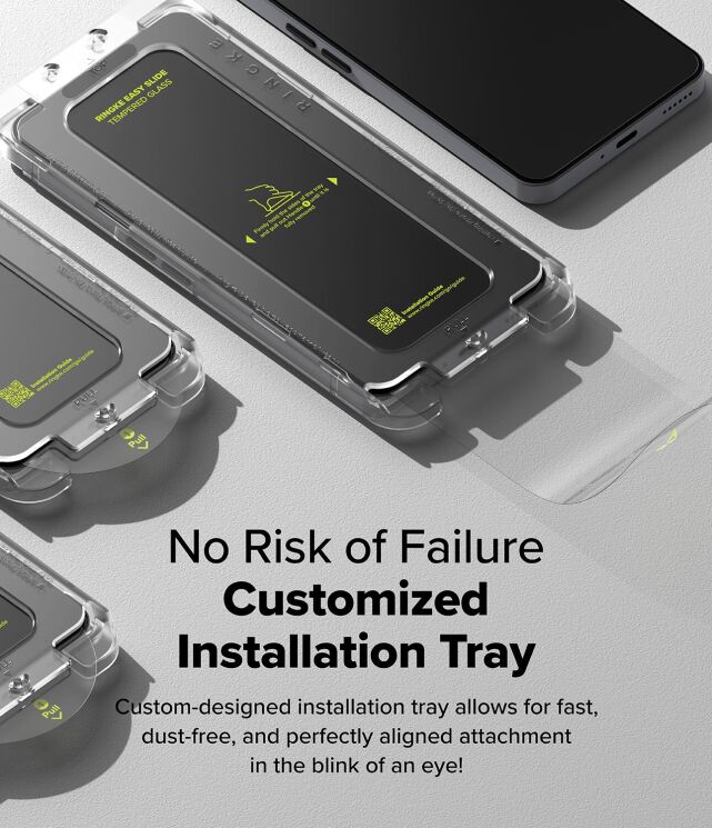 Комплект защитных стекол (2шт) Ringke Easy Slide Tempered Glass для Nothing Phone (3a) / (3a) Pro (8800293853695): фото 4 из 14