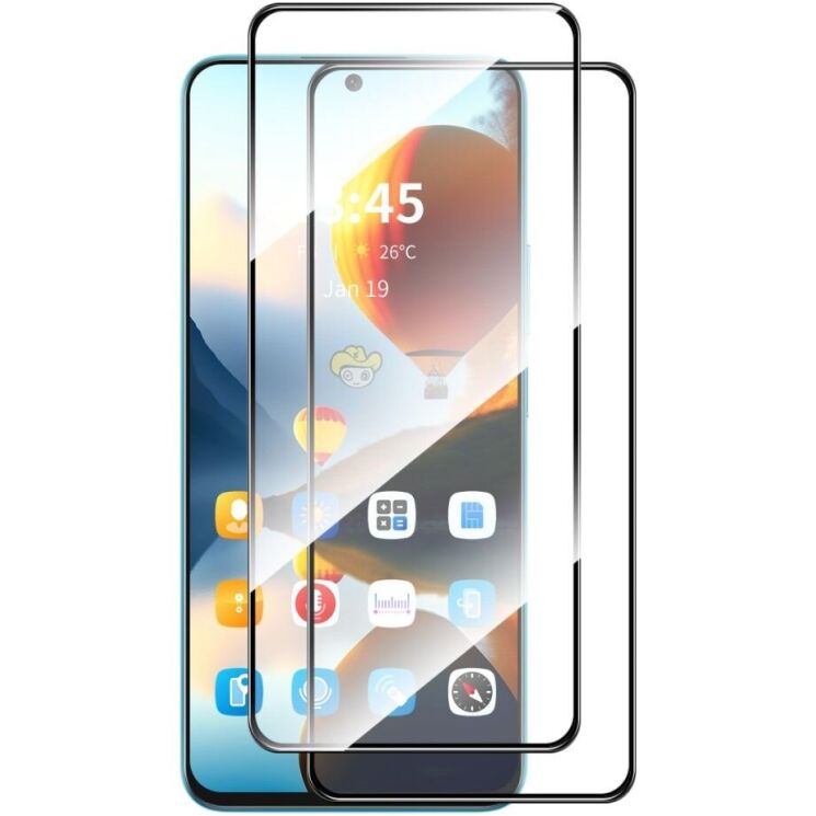Комплект защитных стекол HAT PRINCE Full Glue для Realme C67 - Black: фото 1 из 7