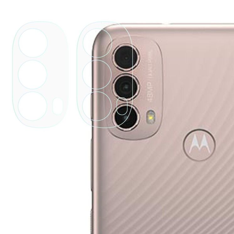 Комплект защитных стекол на заднюю камеру Deexe Camera Lens Protector для Motorola Moto E40: фото 1 из 7