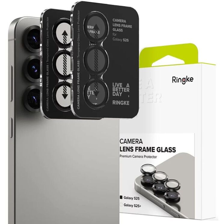 Комплект захисних стекол Ringke Camera Lens Frame Glass для Samsung Galaxy S25 (S931) 8800274968462 (375378) Комплект захисних стекол Ringke Camera Lens Frame Glass для Samsung Galaxy S25 (S931) 8800274968462: фото 1 з 16