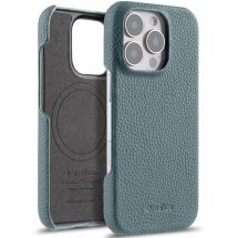 Кожаный чехол MELKCO Leather Case для Apple iPhone 16 Pro Max - Blue: фото 1 из 5