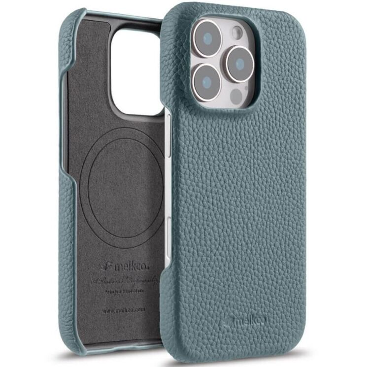 Шкіряний чохол MELKCO Leather Case для Apple iPhone 16 Pro Max - Blue: фото 1 з 5