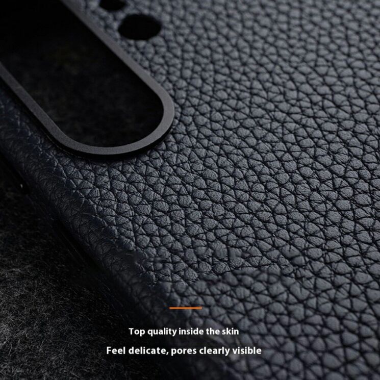 Кожаный чехол MELKCO Leather Case Magnetic для Samsung Galaxy S25 Ultra (S938) - Orange: фото 7 из 10