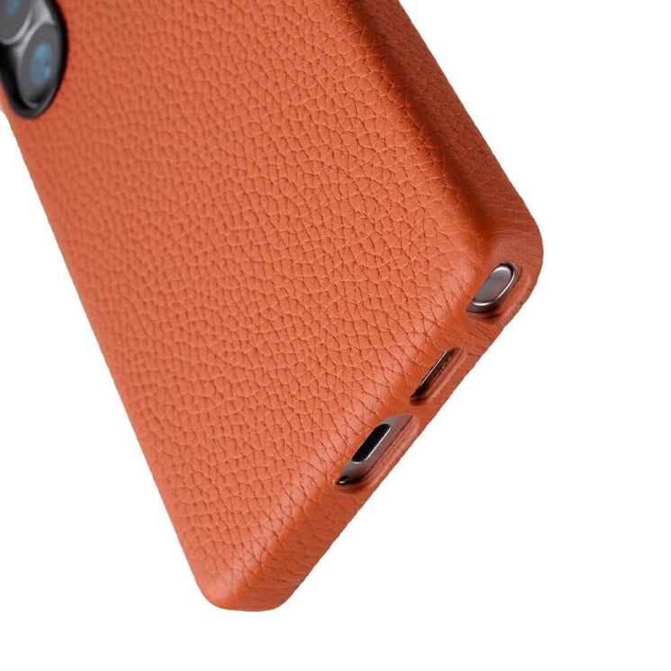 Кожаный чехол MELKCO Leather Case Magnetic для Samsung Galaxy S25 Ultra (S938) - Orange: фото 4 из 10