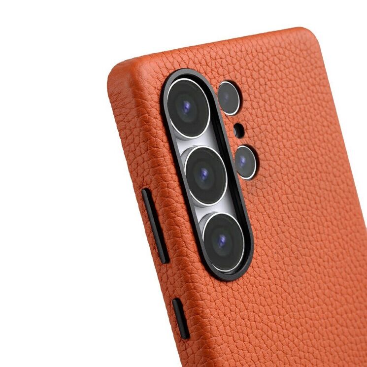 Кожаный чехол MELKCO Leather Case Magnetic для Samsung Galaxy S25 Ultra (S938) - Orange: фото 5 из 10
