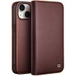 Кожаный чехол QIALINO Wallet Case для Apple iPhone 15 - Brown (371523Z)