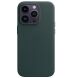 Оригінальний чохол Leather Case with MagSafe для Apple iPhone 14 Pro (MPPH3) - Forest Green (306626G). Фото 2 з 5