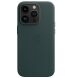 Оригінальний чохол Leather Case with MagSafe для Apple iPhone 14 Pro (MPPH3) - Forest Green (306626G). Фото 3 з 5