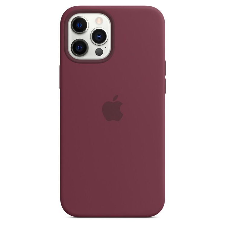 Оригинальный чехол MagSafe Silicone Case для Apple iPhone 12 Pro Max (MHLA3ZE/A) - Plum: фото 4 из 5