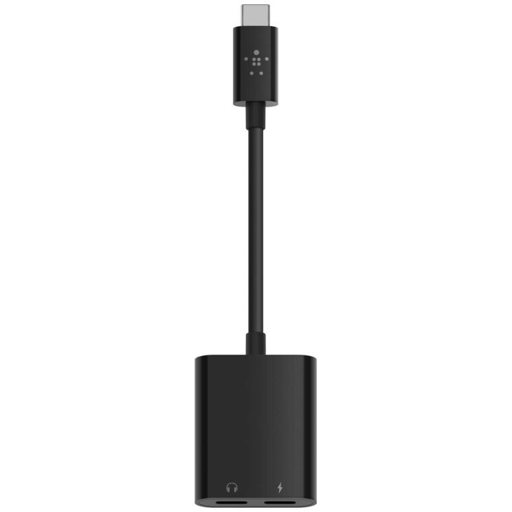 Переходник Belkin RockStar Type-C to 2Type-C (60W, 0,12m) F7U081btBLK - Black: фото 4 из 6