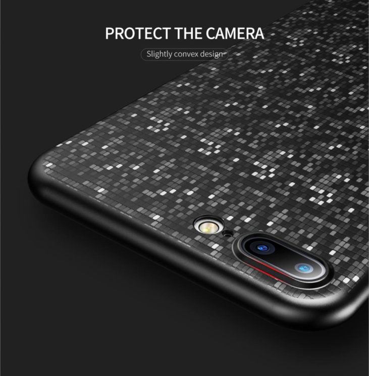 Пластиковый чехол BASEUS Plaid для iPhone 7 / iPhone 8 - Black: фото 5 из 10