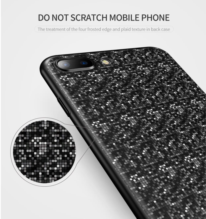 Пластиковый чехол BASEUS Plaid для iPhone 7 / iPhone 8 - Black: фото 4 из 10