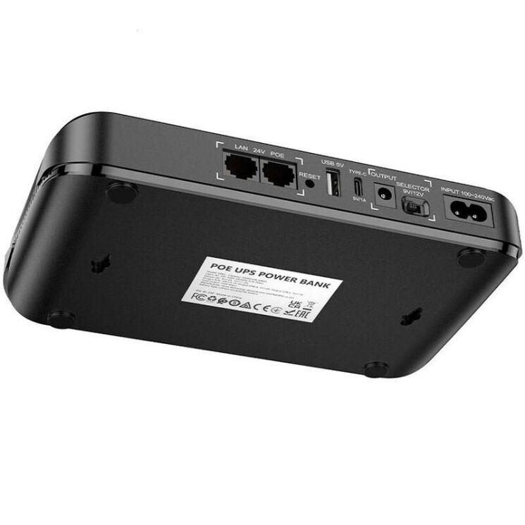 Портативне джерело живлення для роутера Hoco DB62 UPS 5-12V/18W (20000mAh) - Black: фото 4 з 8